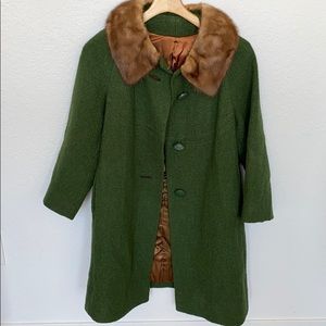 Vintage Coat real fur collar